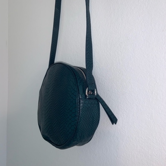 Banana Republic Faux Alligator Crossbody Dark Teal Bag - Picture 2 of 15